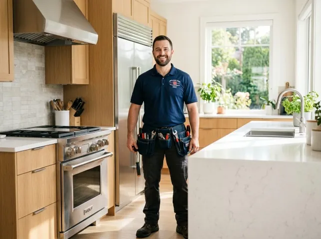 Appliance Repair Hero technician after an appliance repair in a Illinois home